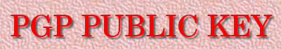 PGP PUBLIC KEY
